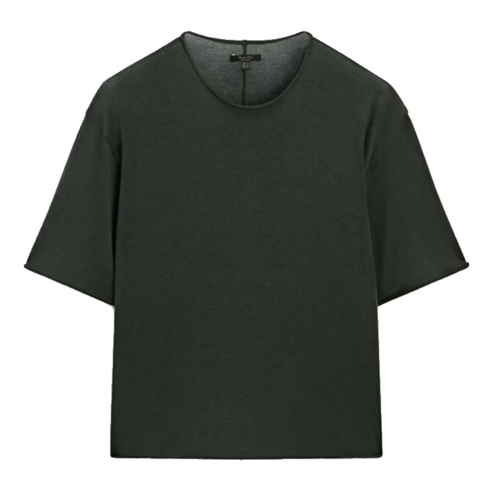 Massimo Dutti Black/Gray Short Sleeve Tee